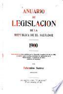 Anuario de legislación de la república de el Salvador