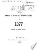 Anuario de Leyes Y Disposiciones Supremas