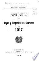 Anuario de leyes y disposiciones supremas