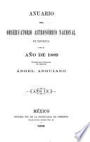 Anuario del Observatorio Astronómico Nacional de Tacubaya