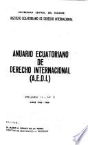 Anuario ecuatoriano de derecho internacional
