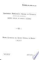 Anuario estadístico de Bogotá, Distrito Especial