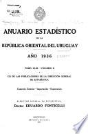 Anuario estadístico de la República Oriental del Uruguay