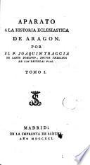 Aparato A La Historia Eclesiastica De Aragon