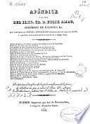 Apéndice a la vida del ... D. Félix Amat... que contiene las Notas y opúsculos inéditos que en ella se citan...