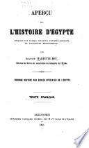 Aperçu de l'histoire d'Égypte depuis les temps les plus reculés jusqu'à la conquête musulmane