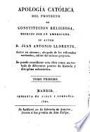 Apologia Catolica del proijecto de Constitucion religiosa