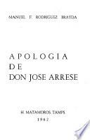 Apologia de don José Arrese