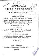 Apologia de la Theologia Escholástica