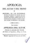 Apología del altar y del trono: Apología del altar