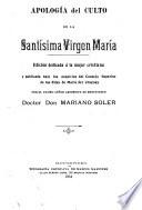 Apología del culto de la santísima Virgen María