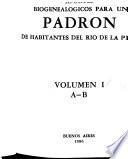 Aportes biogenealógicos para un padrón de habitantes del Río de la Plata: A-B