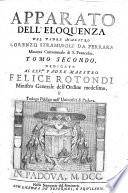 Apparato dell'eloquenza italiano e latino ascendente al numero di 1400. e piu temi