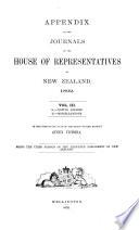 Appendix to the Journals of the House of Representatives of New Zealand