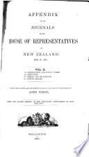 Appendix to the Journals of the House of Representatives of New Zealand