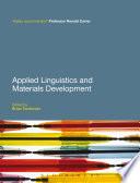 Applied Linguistics and Materials Development