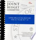 Appropriations Report ...