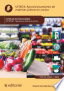 Aprovisionamiento de materias primas en cocina. HOTR0108