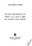 Apuntes biográficos en torno a la vida y obra de Cesáreo Rosa-Nieves