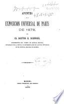 Apuntes de la Exposicion Universal de Paris de 1878