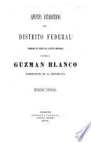 Apuntes estadisticos del Distrito Federal
