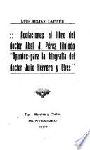 Apuntes para la biografia del doctor Julio Herrera y Obes.