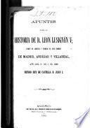 Apuntes para la historia de don León Lusignán V