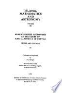 Arabic-Spanish astronomy at the court of King Alfonso X of Castile
