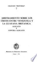 Arbitramiento sobre los limites entre Venezuela y la Guayana Británica