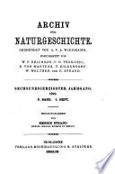 Archiv für Naturgeschichte