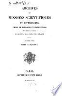 Archives des missions scientifiques et littéraires