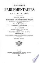 Archives parlementaires de 1787 à 1860