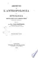 Archivio per l'antropologia e la etnologia