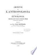 Archivio per l'antropologia e la etnologia