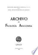 Archivo de filología aragonesa