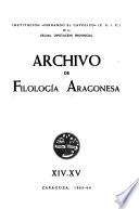 Archivo de filología aragonesa