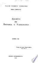 Archivo de historia y variedades