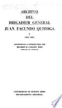 Archivo del brigadier general Juan Facundo Quiroga