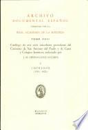 Archivo Documental Espanol Publicado for la Real Academia de la Historia Tomo Xxiii