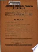 Archivos de neurología y psiquiatría de México