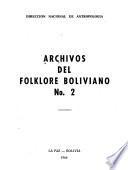 Archivos del folklore boliviano