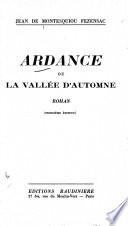 Ardance; ou, La vallée d'automne