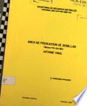 AREA DE PRODUCCION DE SEMILLAS (Marzo/79-Dic/80) INFORME FINAL