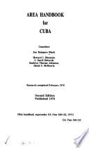 Area handbook for Cuba