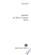 Argentina de Péron a Lanusse, 1943-1973