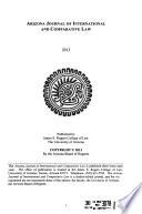 Arizona Journal of International and Comparative Law