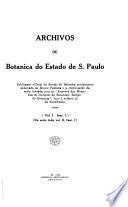 Arquivos de botanica do Estado de Saõ Paulo
