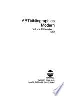 Artbibliographies Modern