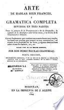 Arte de hablar bien francés, o, Gramática completa
