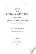 Arte de la lengua quichua